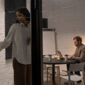 Business owner working on strategy in a modern office space for lease in a hybrid work era.